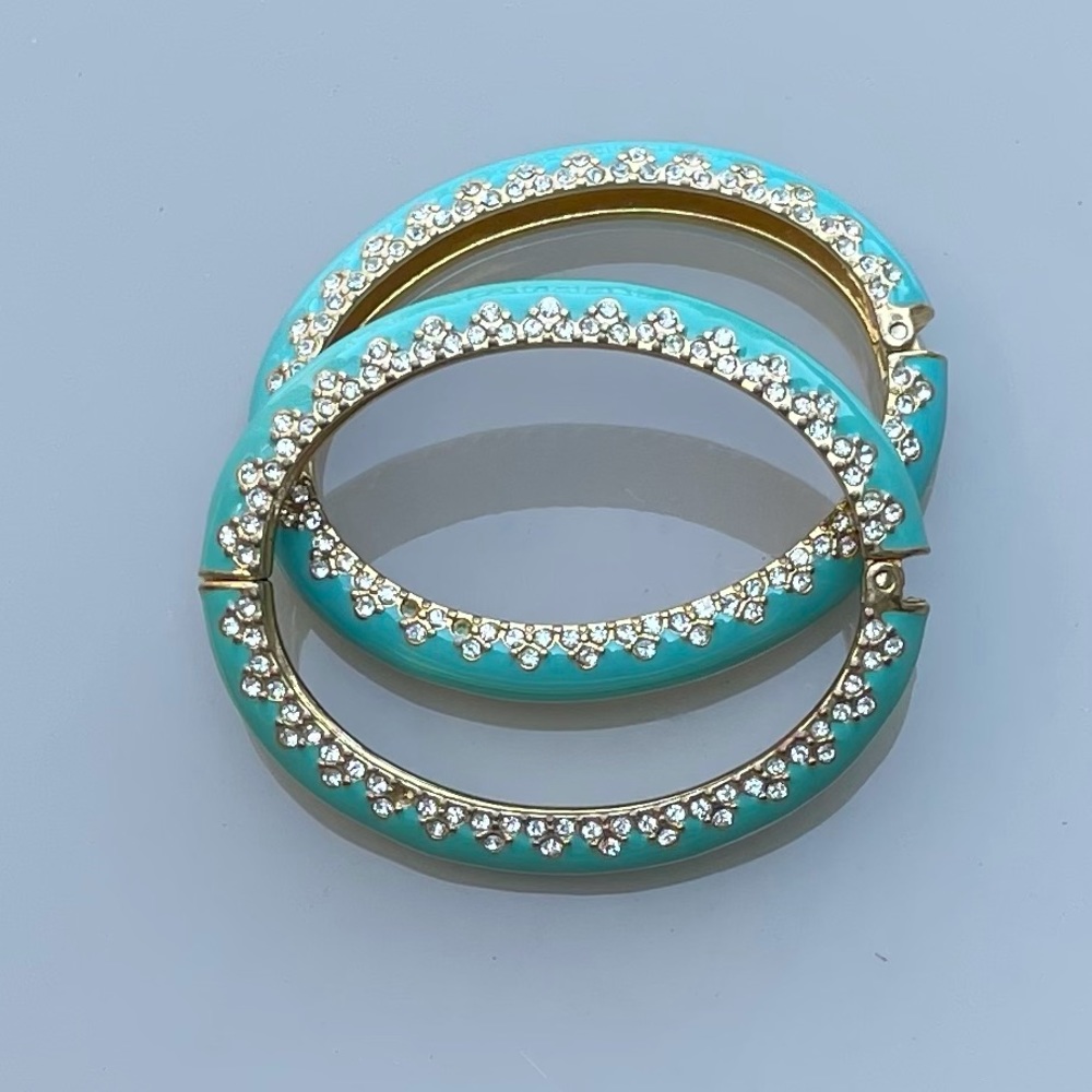 Rare Stella & Dot turquoise and gold bracelets - 2
